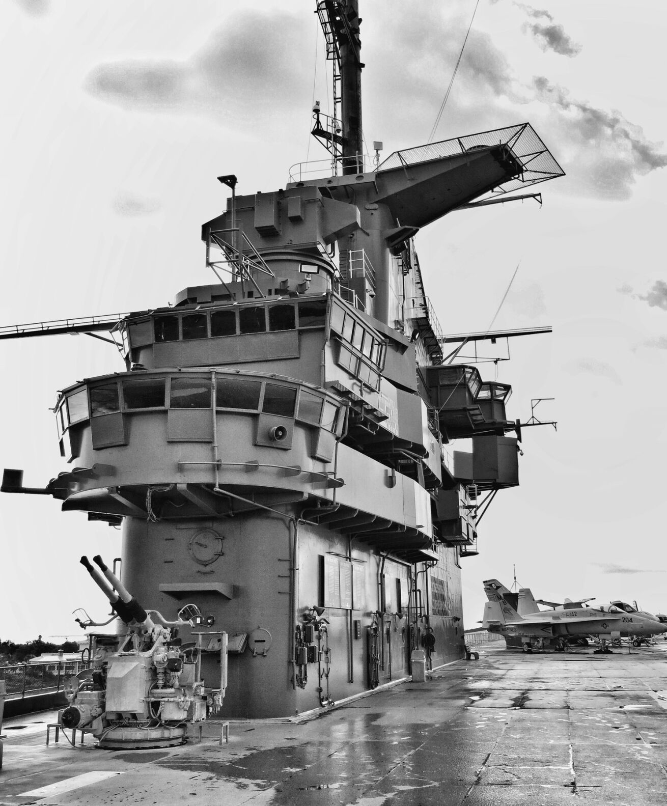 Close-up of the USS Yorktown